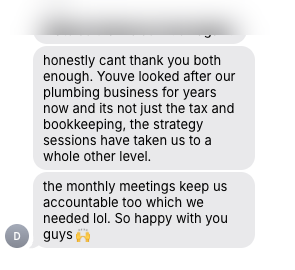 Client message screenshot